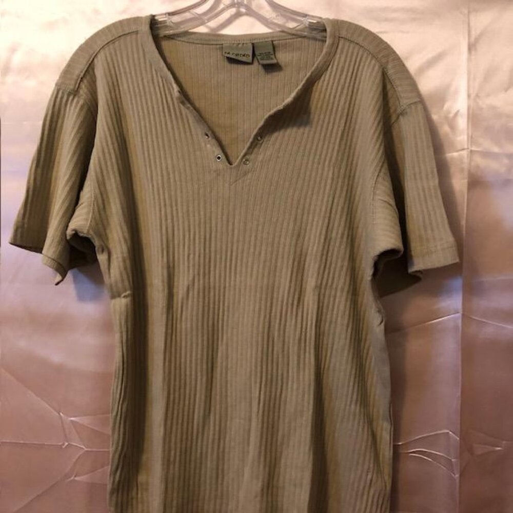 Decoded Women's Top With Gromets, US Size Large, Pre-Owned, Tan